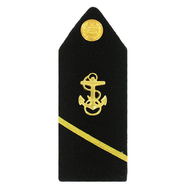 NROTC 3/C (sophomore) shoulder board — one diagonal stripe
